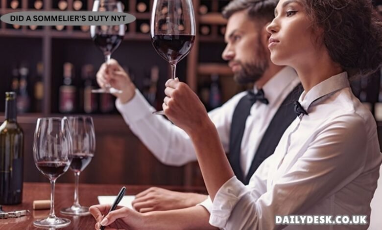 Did a Sommelier's Duty NYT