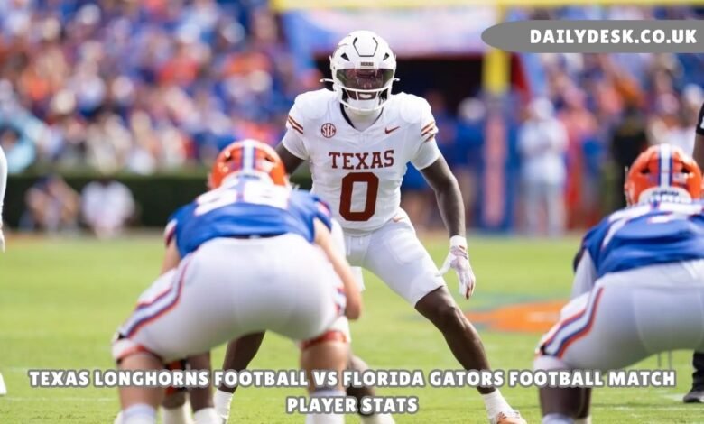 texas longhorns football vs florida gators football match player stats
