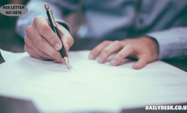 RSS Letter No 0876